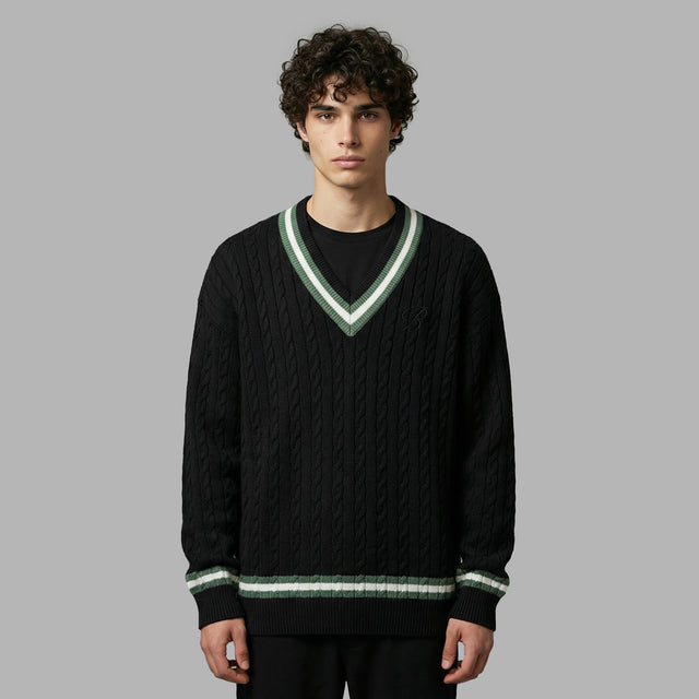 Blvck Knit V-Neck Sweater