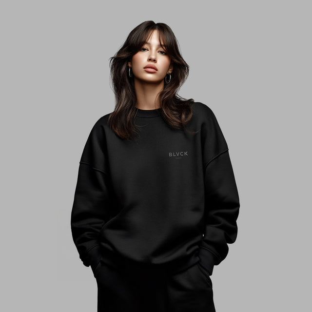 Sweatshirt à capuche noir 'Black'