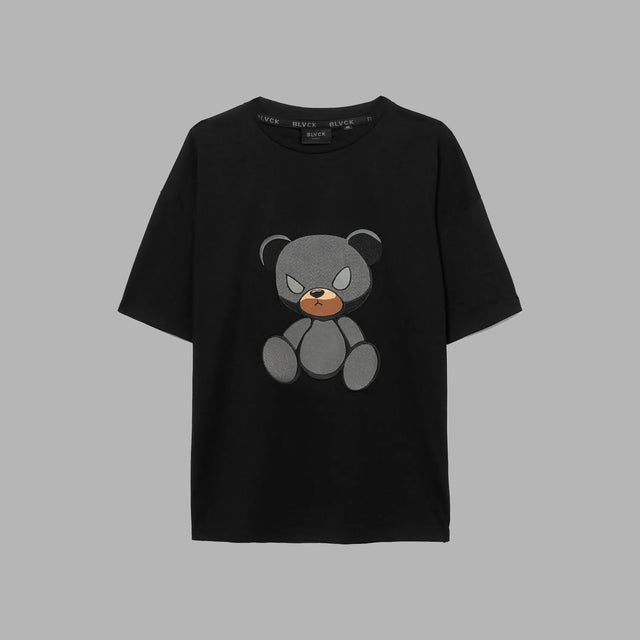 T-shirt noir Teddy Cartoon