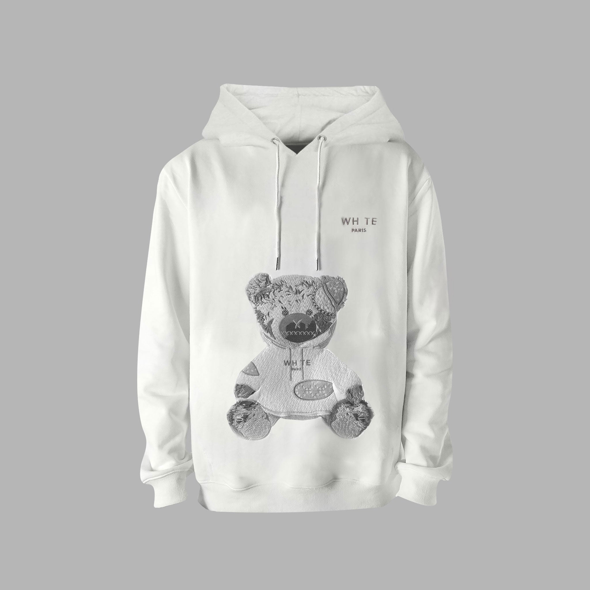 Whte Evil Twin Teddy Bear Hoodie – Blvck - Main Image