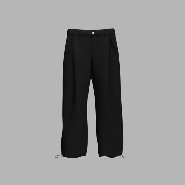 Pantalon noir en velours côtelé