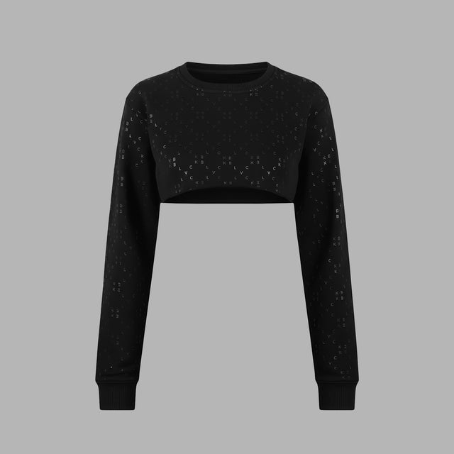 Pull court avec motif monogrammes Blvck
