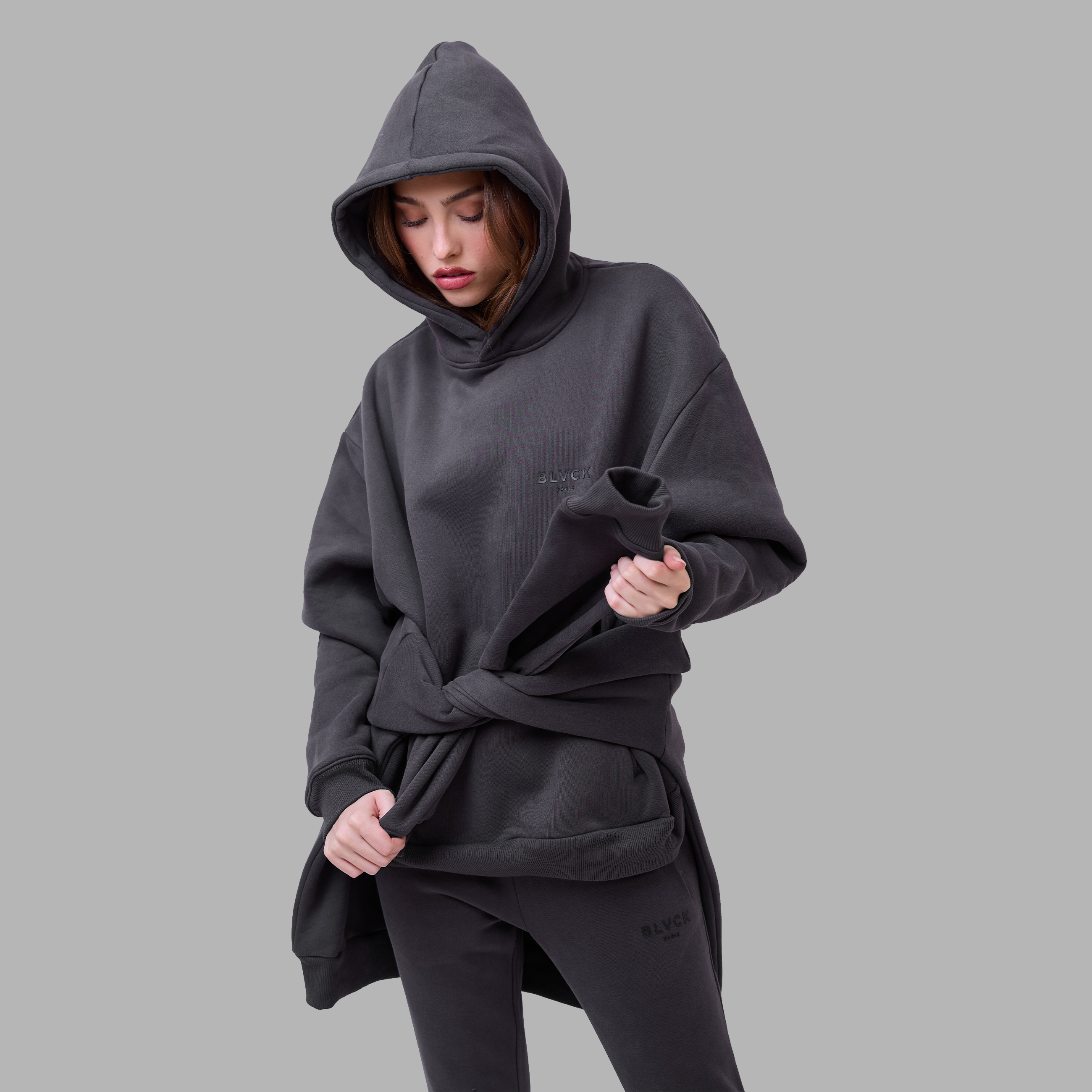 Blvck Hoodie Charcoal