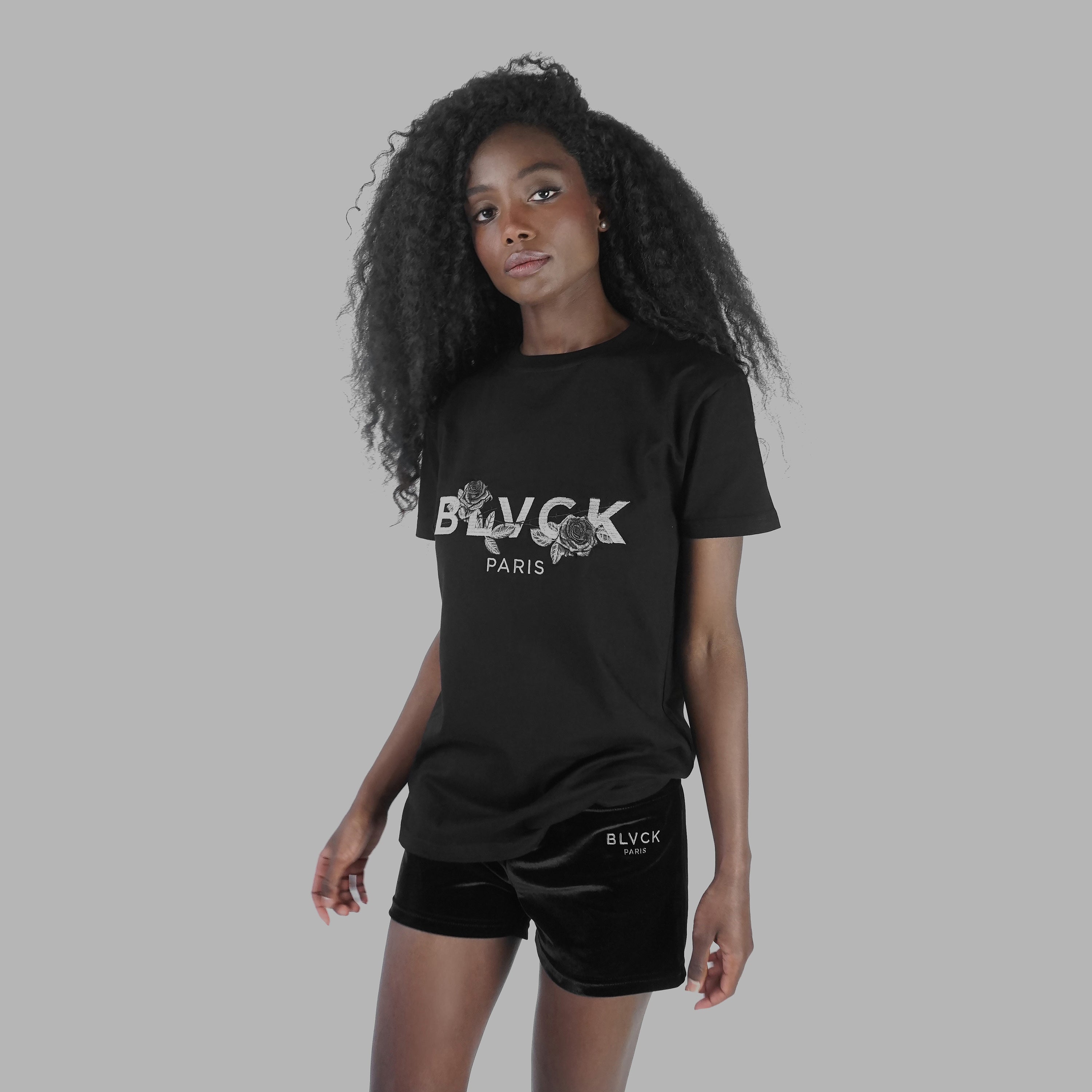 BLVCK Paris ビックロゴベースボールシャツ-