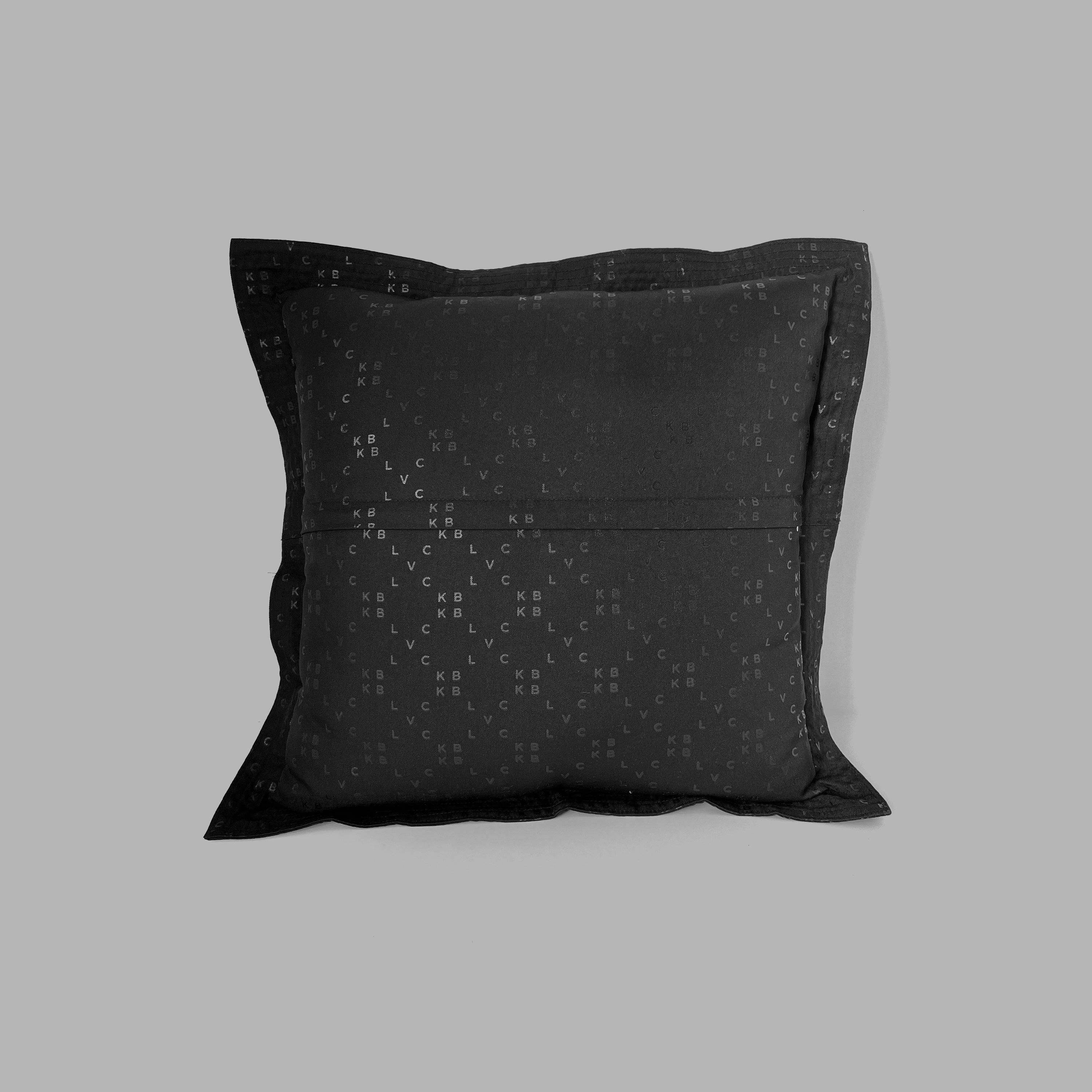 IDG Classic Block Monogram Decorative Pillow - Black 