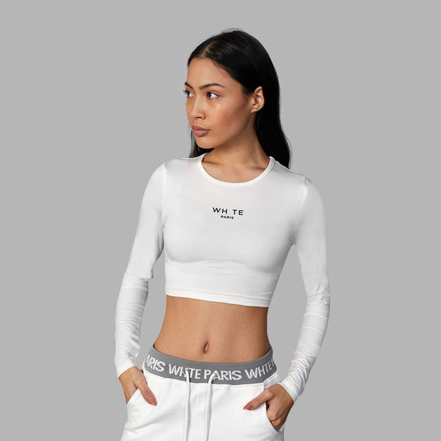 T-shirt court 'Whte Basic Crop Top'