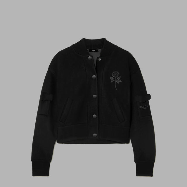 Veste noire aviateur