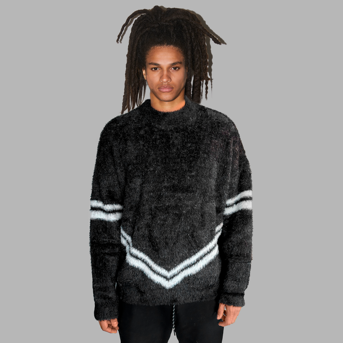 Pull en mohair noir