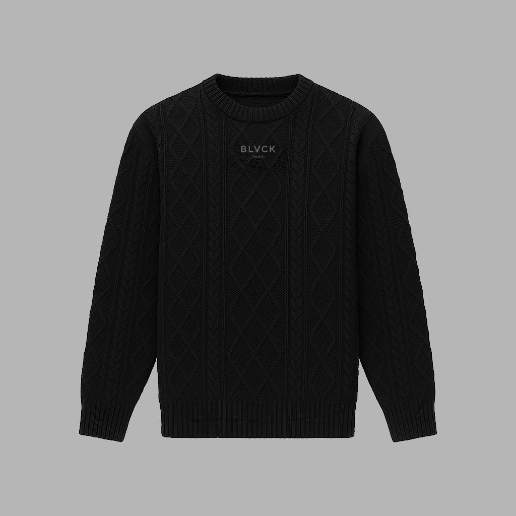 Pull en tricot noir