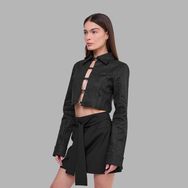 Blvck Signature Tie-Front Skirt