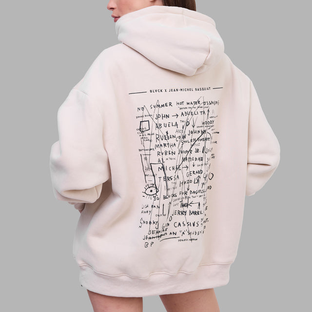 Blvck x Basquiat 'Crown' Hoodie Cream - Main Image