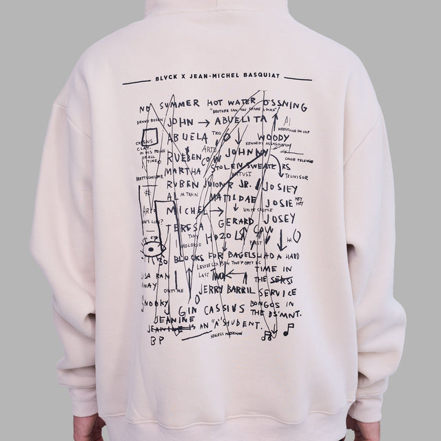 Sweatshirt à capuche motif couronne 'Blvck x Basquiat'