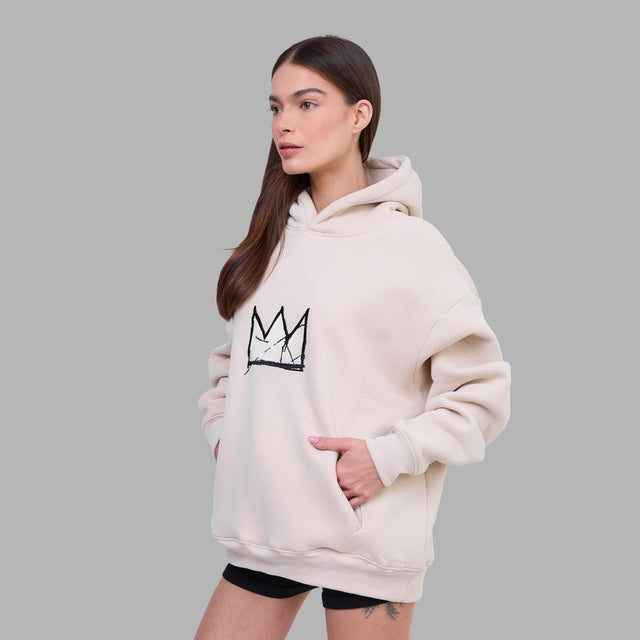 Blvck x Basquiat 'Crown' Hoodie Cream