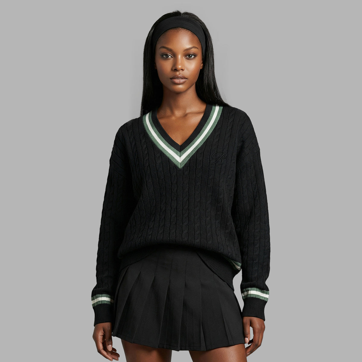 Blvck Knit V-Neck Sweater