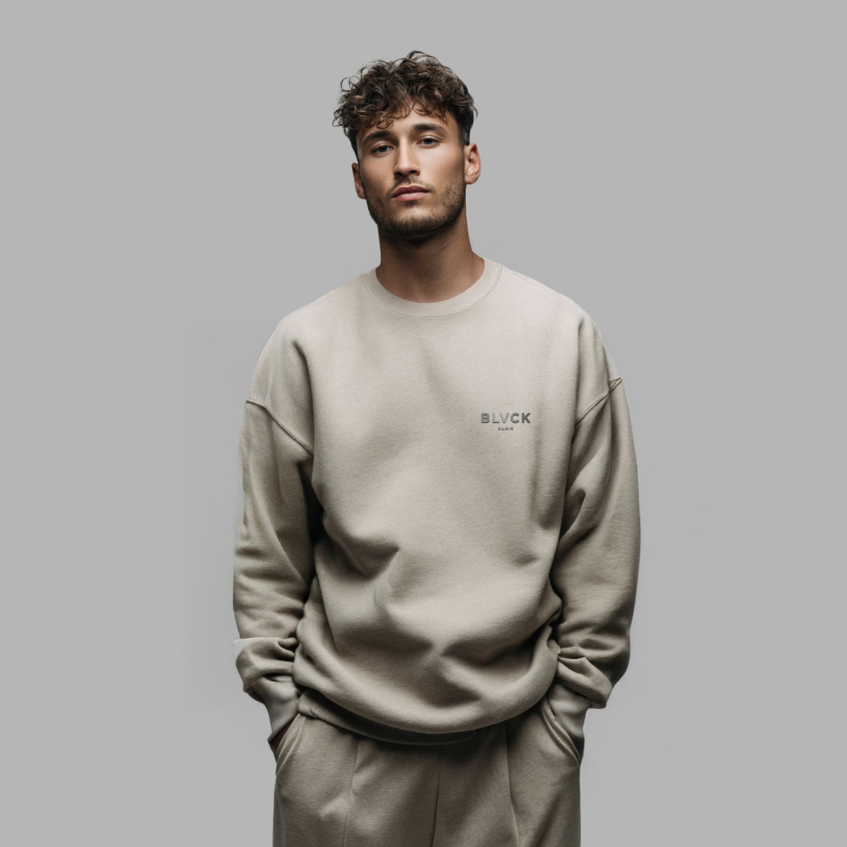 Sweatshirt gris clair 'Grey'