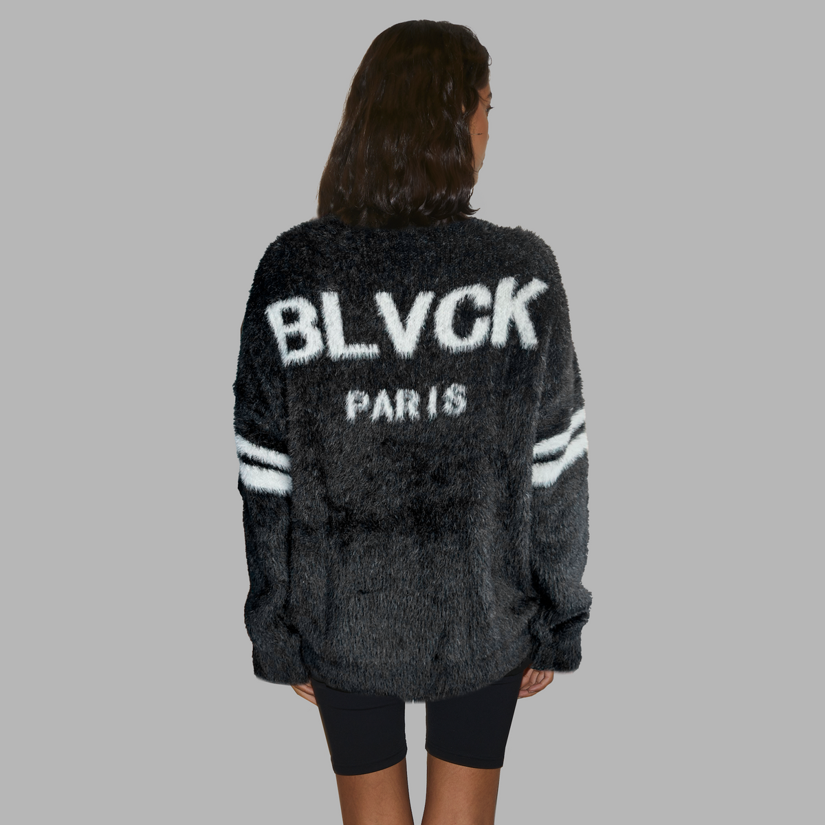 Pull en mohair noir