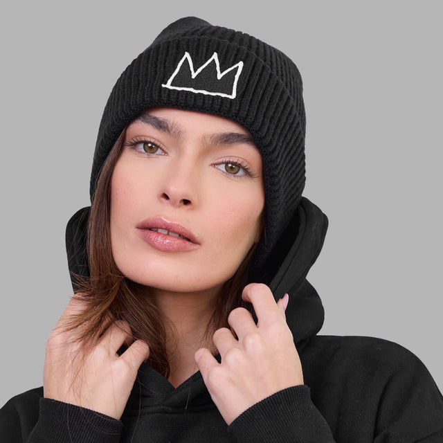 Bonnet couleur crème 'Blvck x Basquiat'