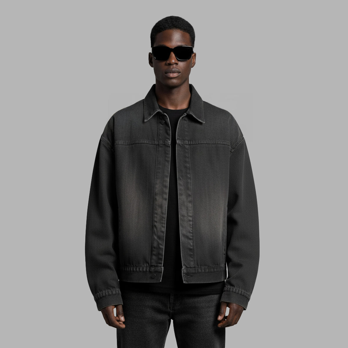 Veste en denim délavée