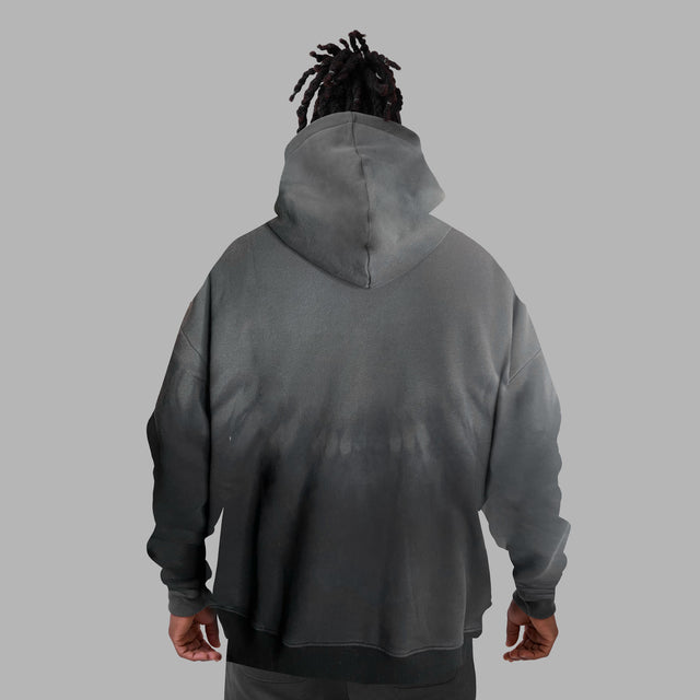 Sweatshirt à capuche à dégradé gris