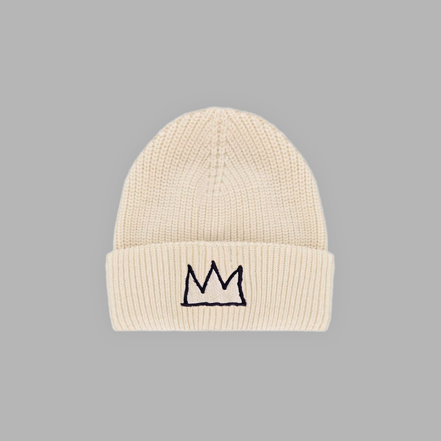 Bonnet couleur crème 'Blvck x Basquiat'