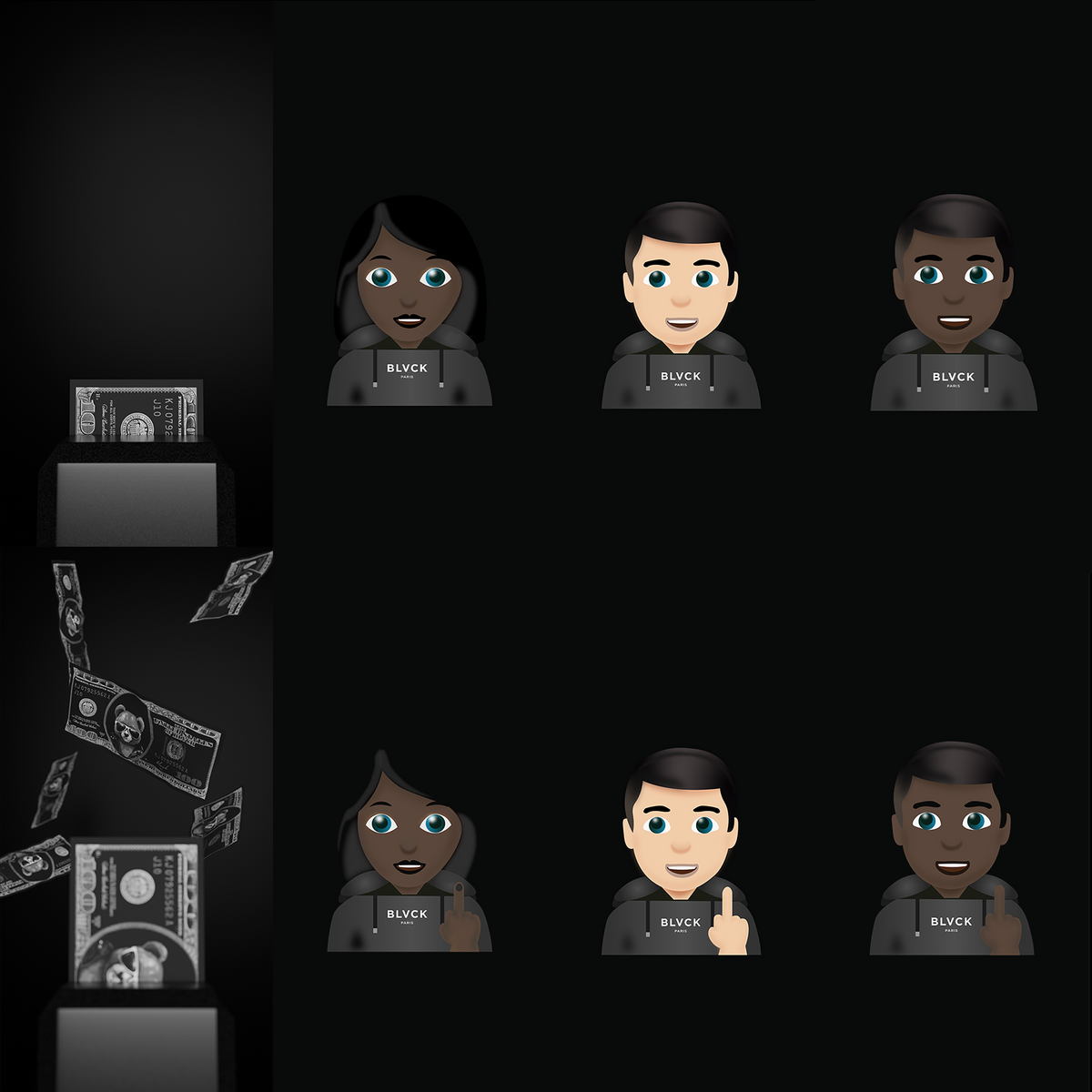 Fonds d'écran interactifs Blvck