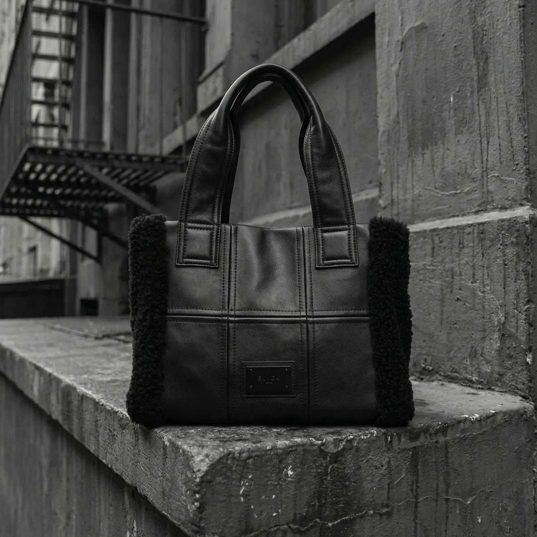 Blvck Paris | Black Sheepskin Leather Midnight Bag