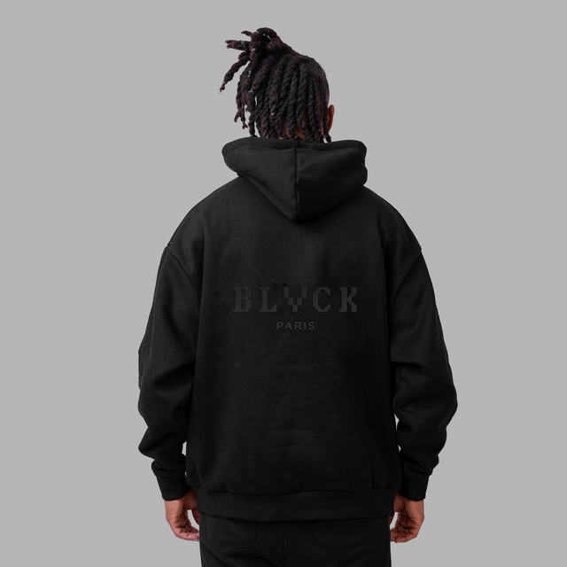 Sweatshirt à capuche 'Blvck x Memeland'