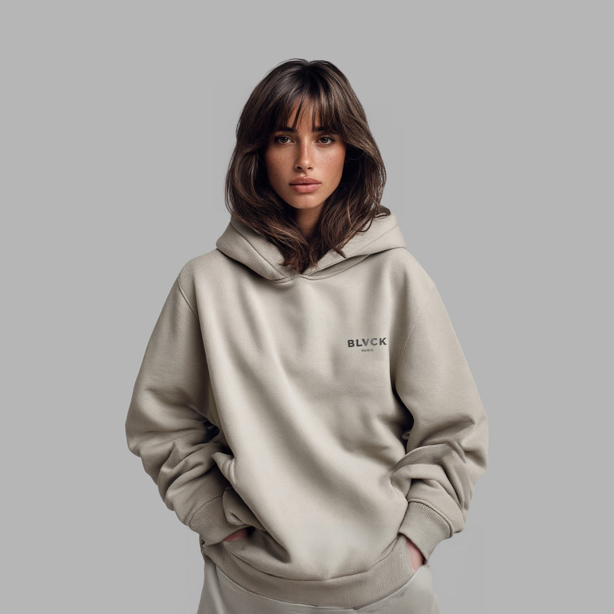 Sweatshirt à capuche noir 'Black'