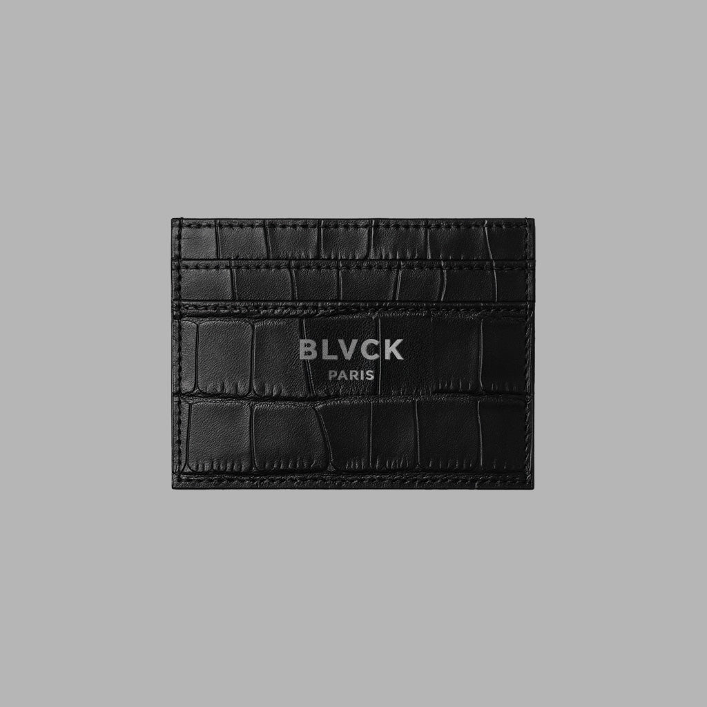 Porte-cartes Croco Noir
