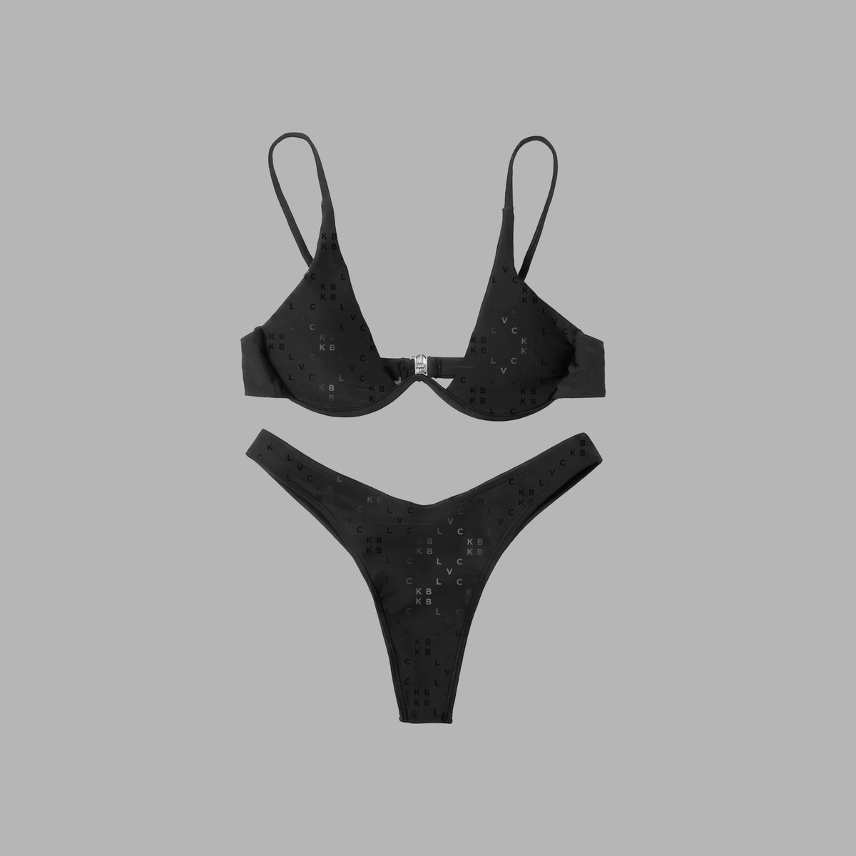 Bikini avec monogrammes Blvck