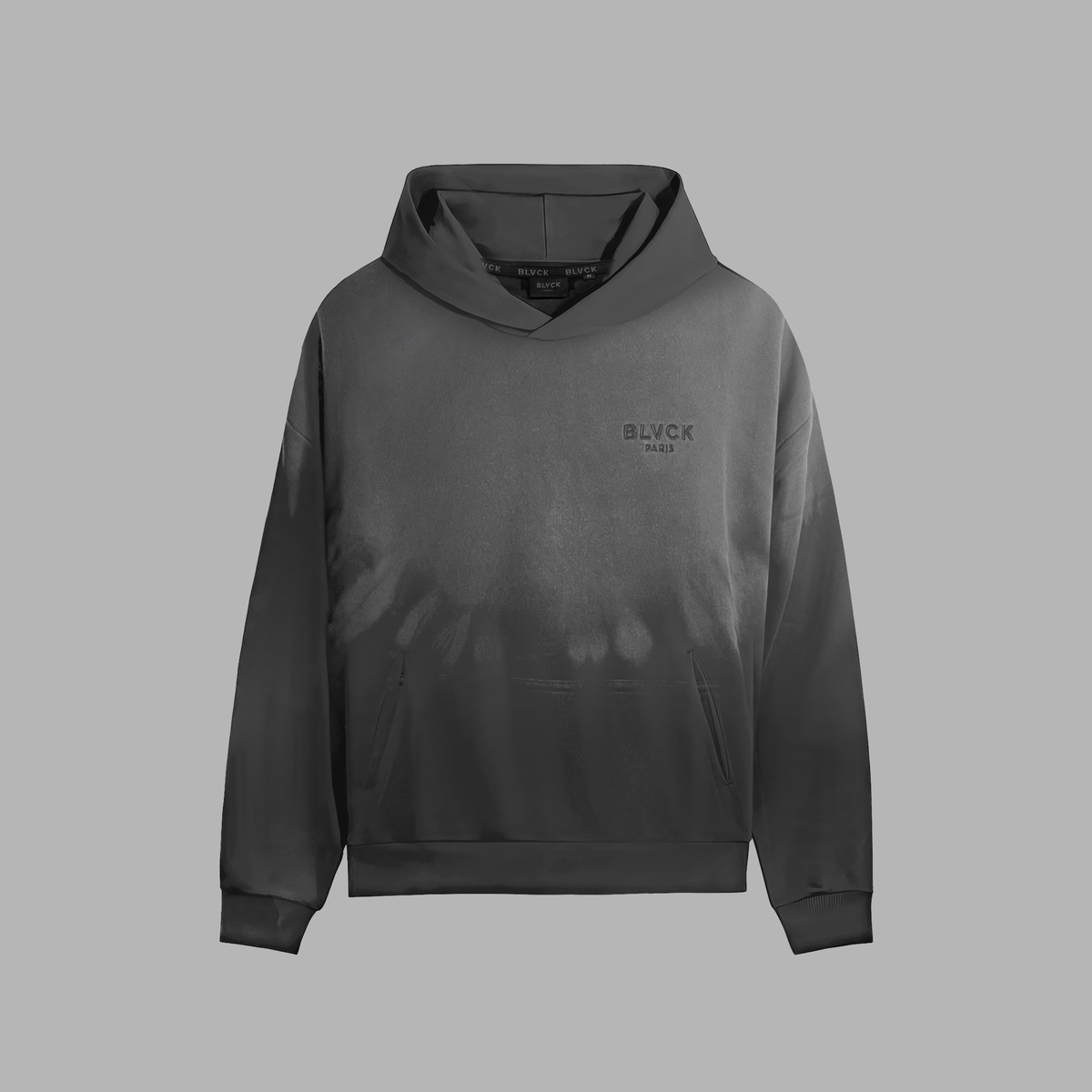 Sweatshirt à capuche à dégradé gris
