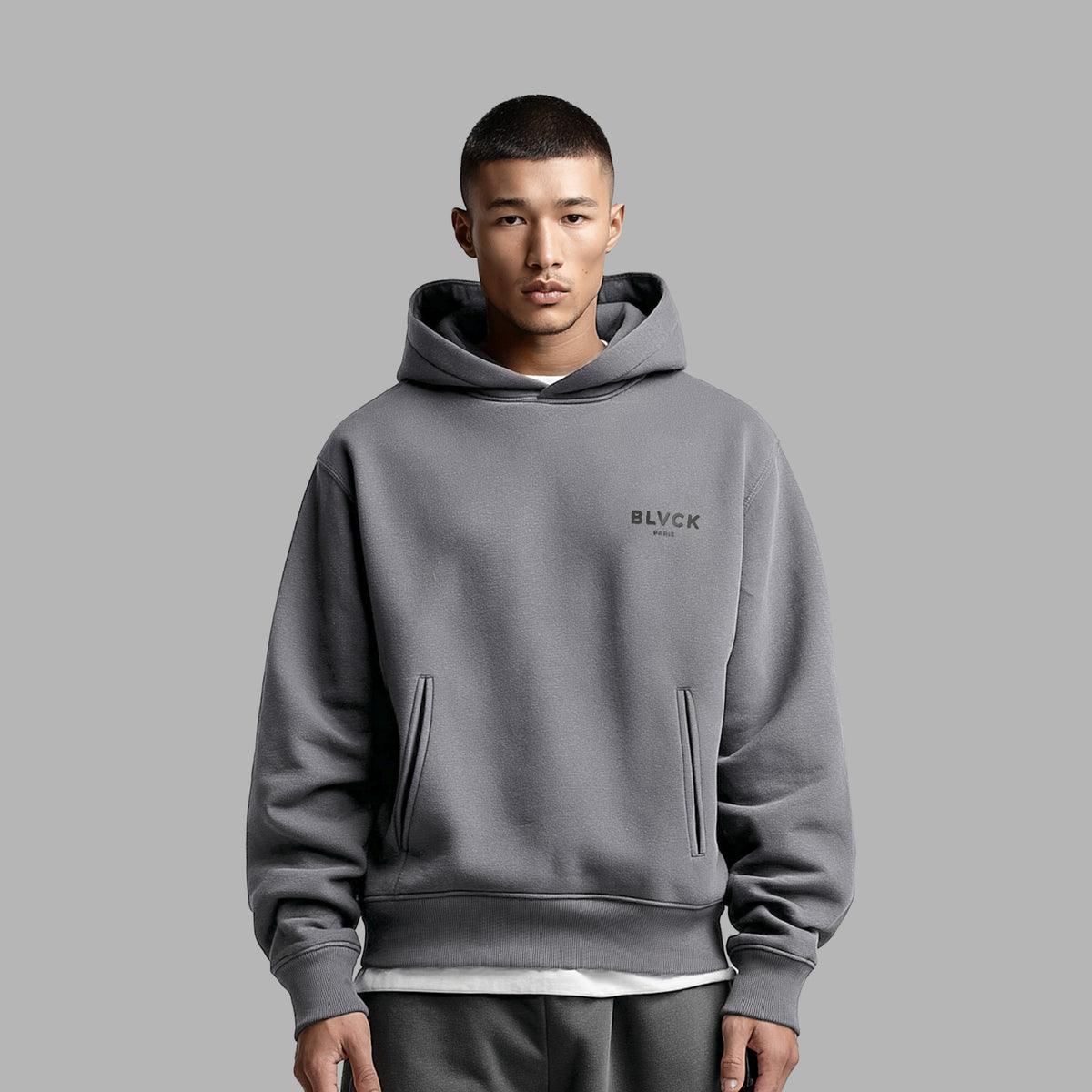 Sweatshirt à capuche gris clair 'Grey'