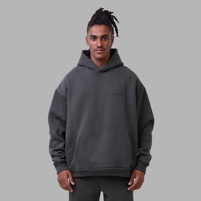 Sweatshirt à capuche gris foncé 'Charcoal'