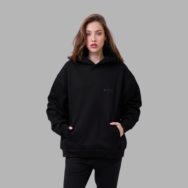 Sweatshirt à capuche noir 'Black'