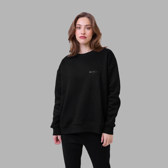 Sweatshirt à capuche noir 'Black'