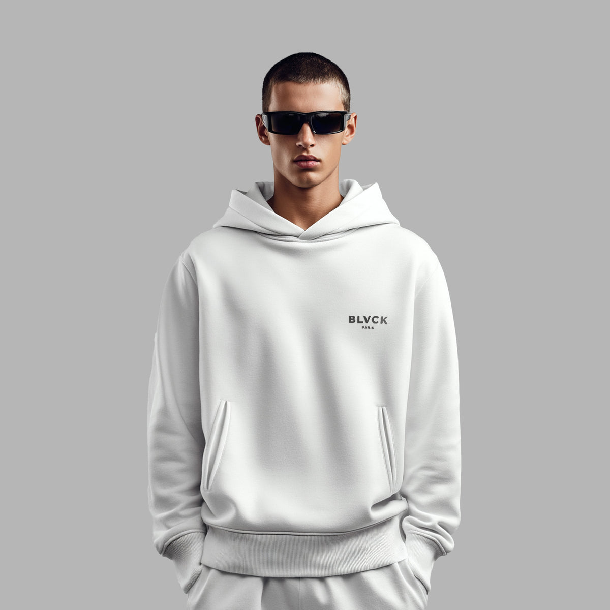 Sweatshirt à capuche blanc 'White'