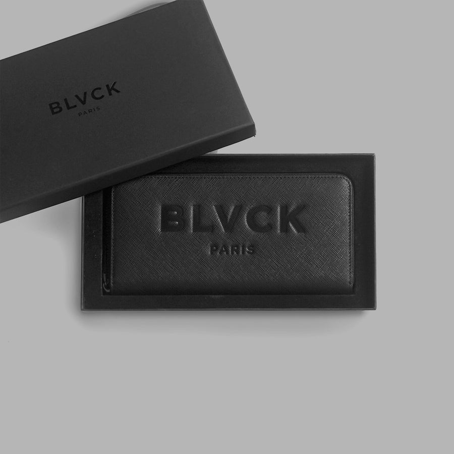 BLVCK LEATHER ZIP POUCH BLACK – Black Scale