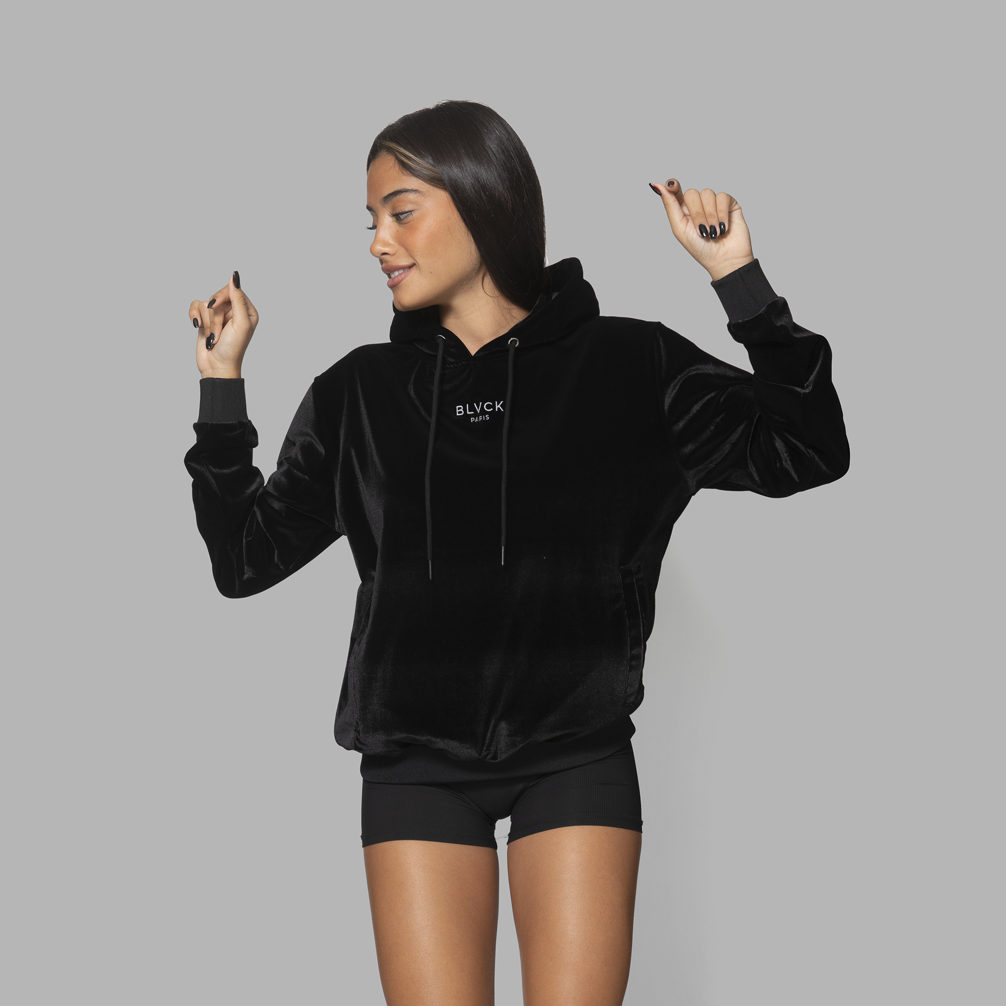 Velvet hoodie 2025 mens black