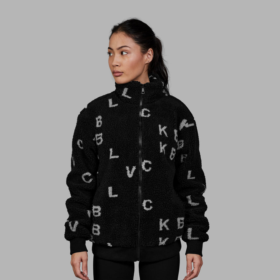 monogram fleece jacket