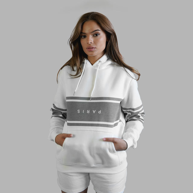 Sweatshirt à capuche blanc