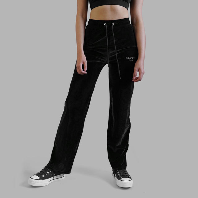 Pantalon de survêtement noir en velours