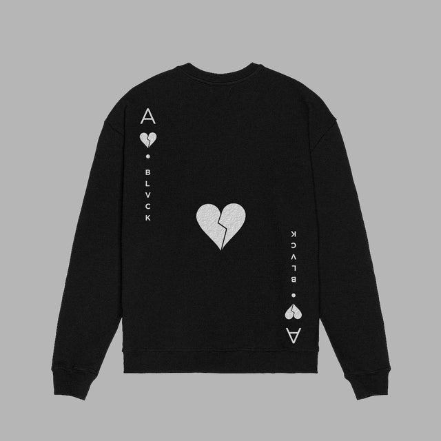 Pull en cachemire avec illustration As de Coeur