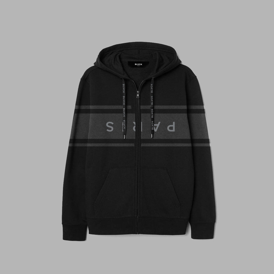 Blvck Stripped Zipped Hoodie