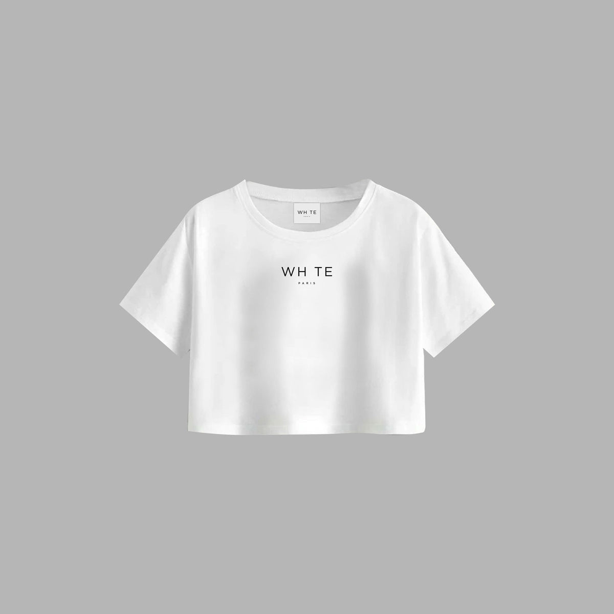 T-shirt blanc à coupe courte