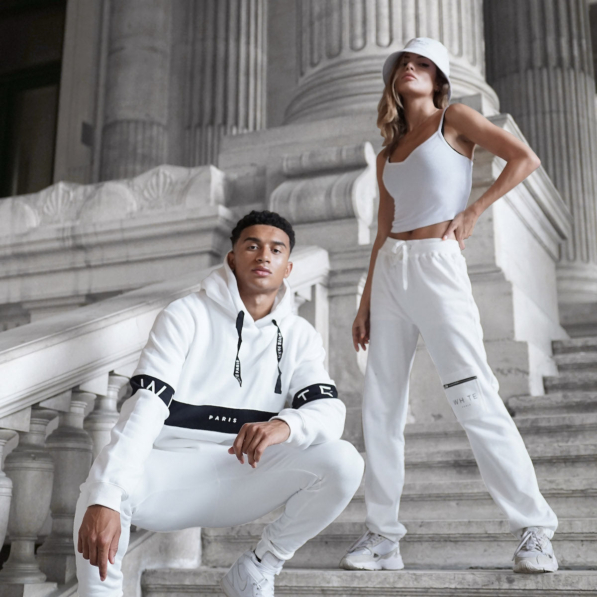 Pantalon de survêtement blanc