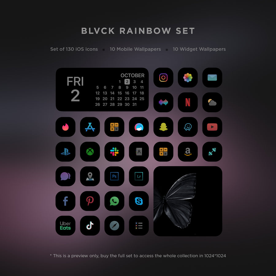 Blvck iOS Icons Set