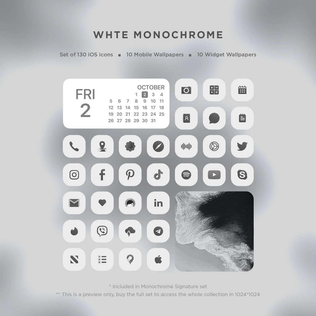 Blvck iOS Icons Set – Black Aesthetic Icons | Blvck Paris