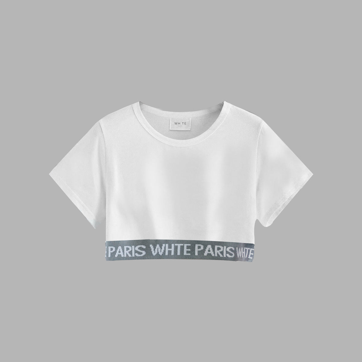 T-shirt blanc à coupe courte